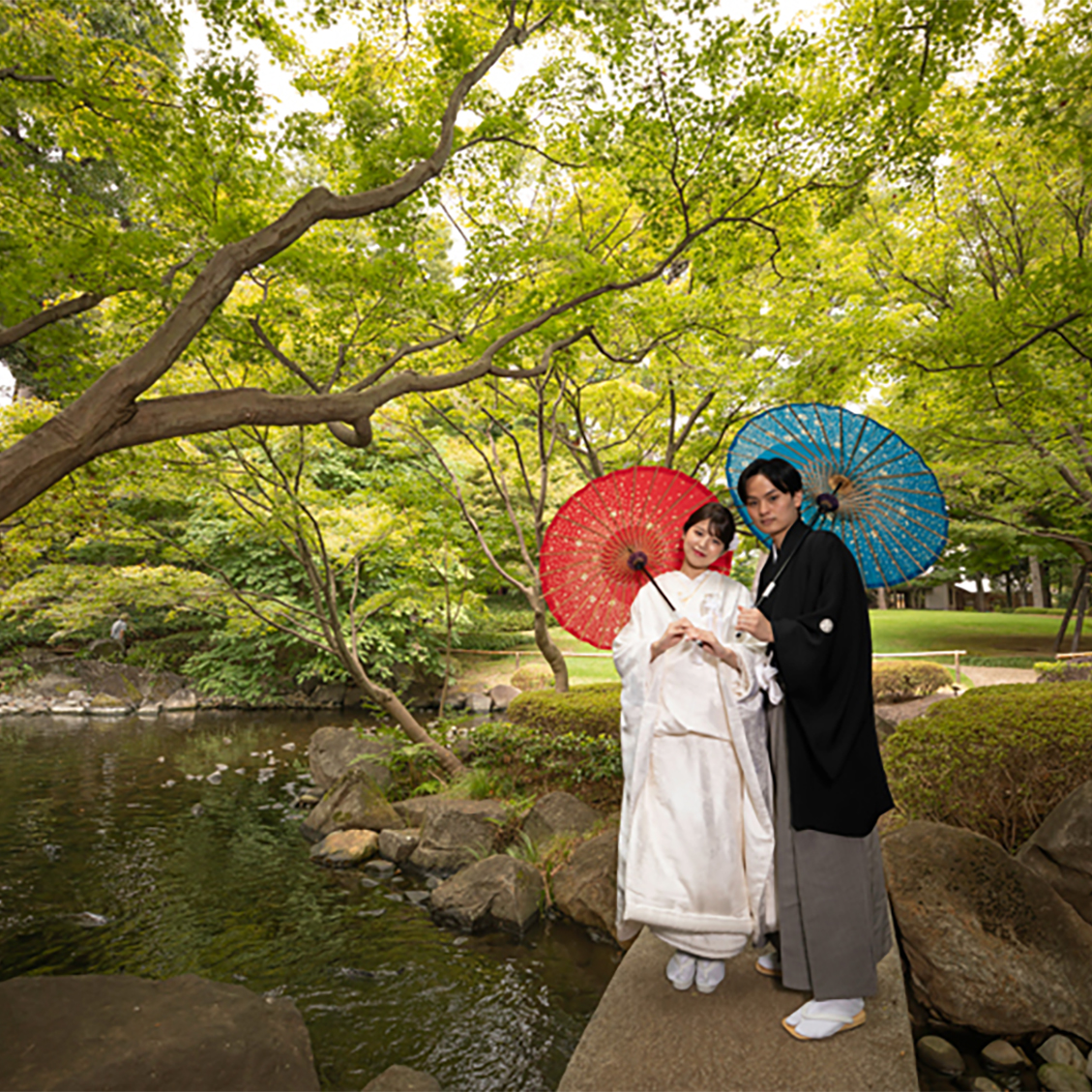 大自然で新郎新婦撮影