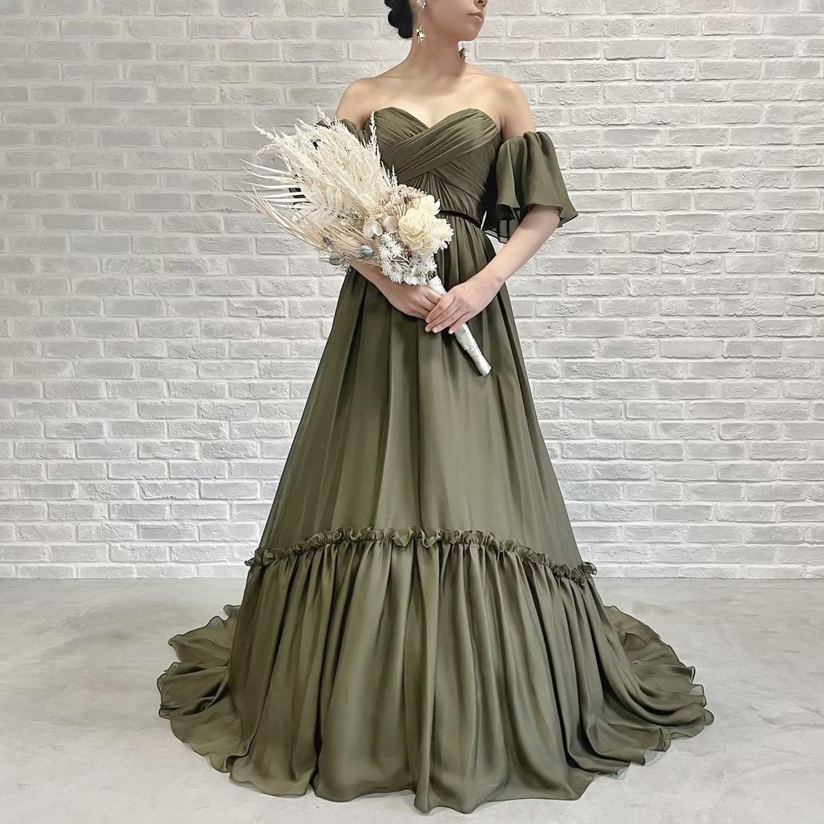 〈Graceful〉Khaki Pamela☆ｽﾘｰﾌﾞ×2